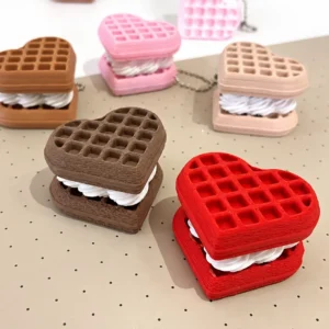2'li Kalp Click Anahtarlık Seti | 3D Baskı Fidget Clicker Anahtarlık | Toptan Satış