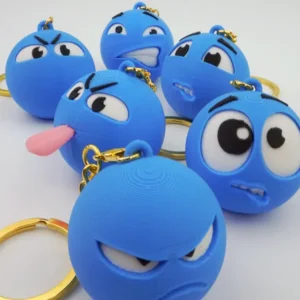 3D Baskı Duygulu Emoji Anahtarlık – Komik Yüz İfadeli Anahtarlık | Toptan Satış