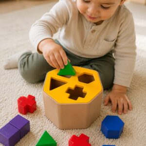 Montessori Geometric Shape Matching Box | Educational Learning Toy