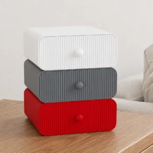 3'lü Modüler Çekmeceli Masaüstü Düzenleyici | 3D Baskı Masa Organizeri | Minimalist Ofis ve Ev Düzenleme Kutusu