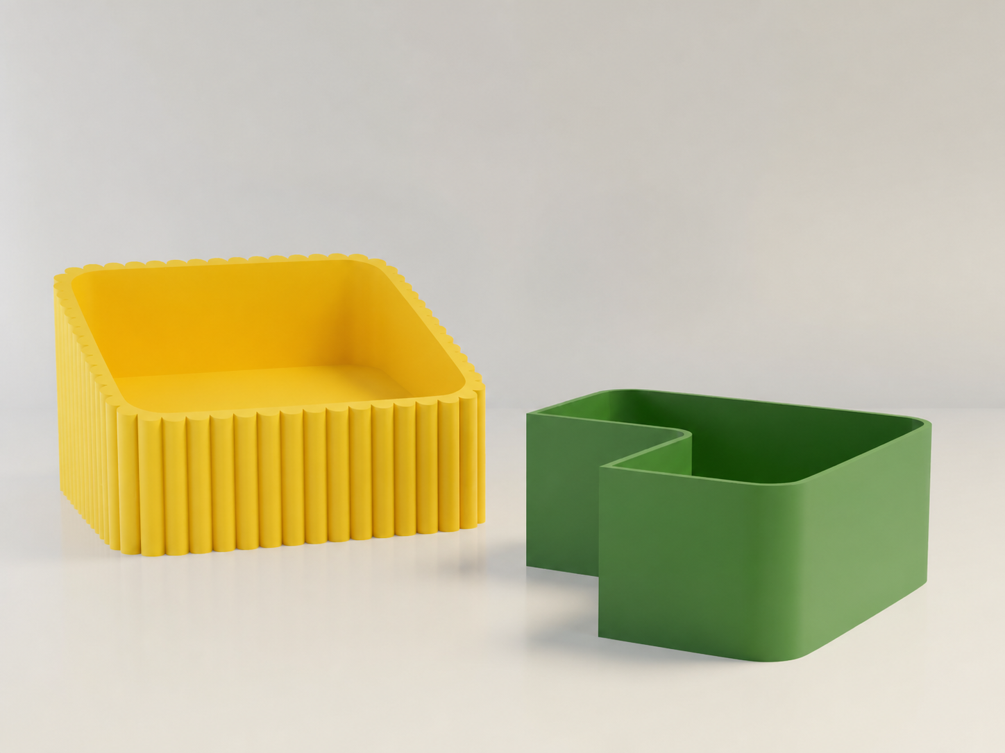 Fıstık Kasesi – 3D Baskı Çift Hazneli Kabuk Ayırıcı Sunum Kasesi - Sarı Yeşil - Görsel 2