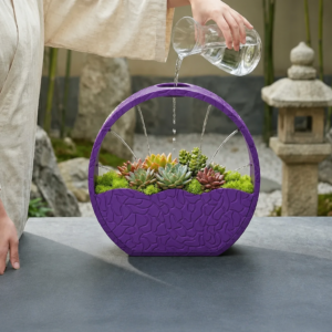 Self-Watering Planter – 3D Baskı Kendi Kendini Sulayan Saksı-Mor