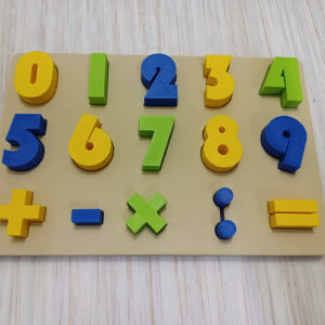 3D Baskı Sayılar ve Matematik Sembolleri Öğretim Tahtası - Rakam Eşleştirme Puzzle, Temel İşlem Sembolleri (0-9)