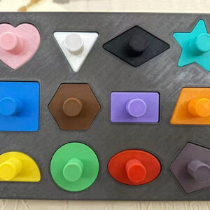 Montessori şekil eşleştirme oyuncağı geometrik eğitici puzzle