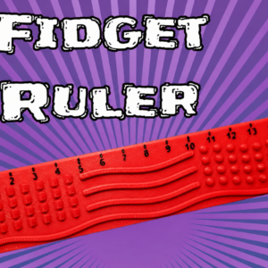 Dokunsal Fidget Cetveli – 3D Baskı Kabartmalı Stres ve Odaklanma Oyuncağı - Kırmızı
