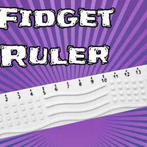 Dokunsal Fidget Cetveli – 3D Baskı Kabartmalı Stres ve Odaklanma Oyuncağı - Beyaz