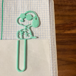 Gözlüklü Sevimli Köpek Figürlü Kitap Ayracı – 3D Baskı - Mint