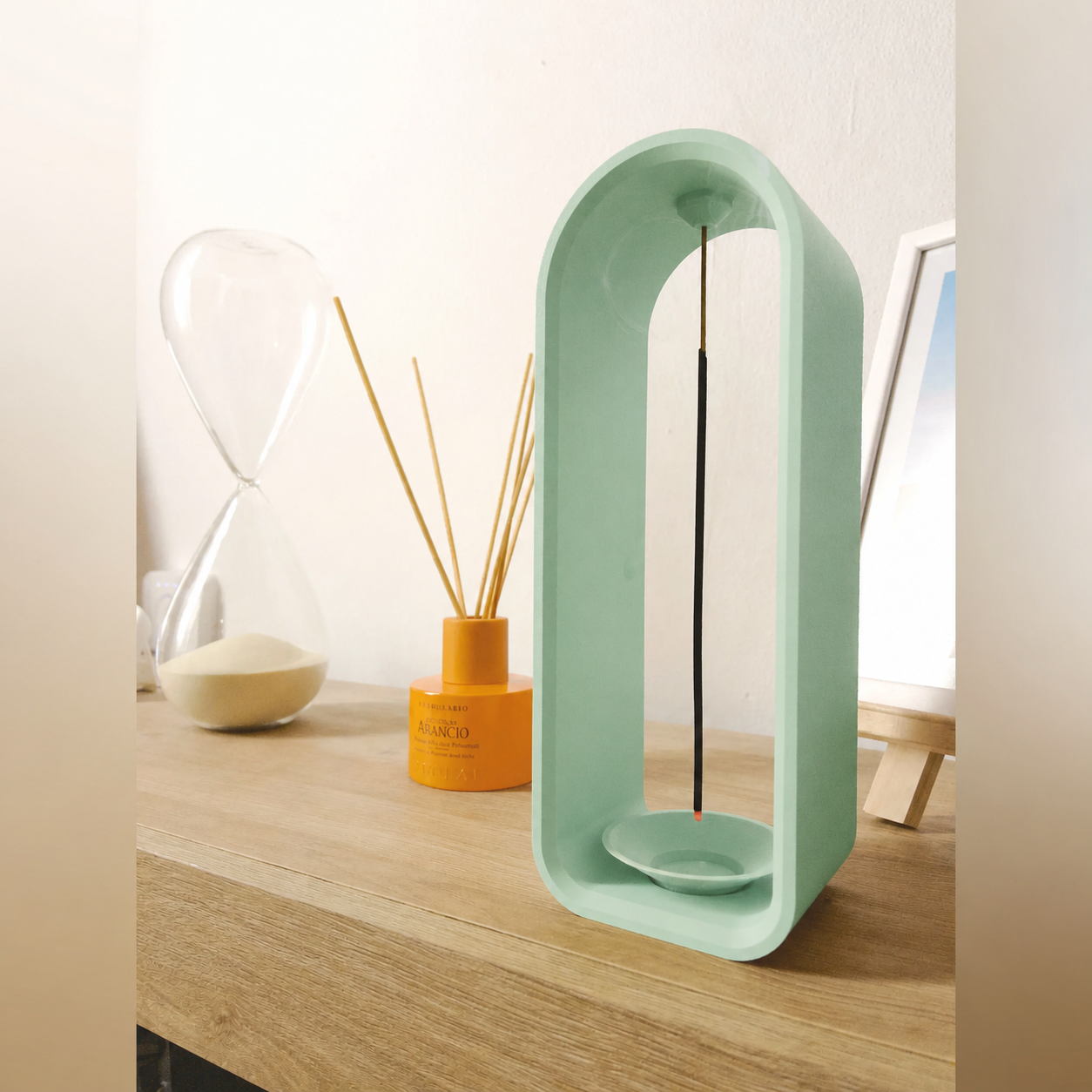 The Shrine Tütsülük – 3D Baskı Modern Kemer Formlu Tütsü Tutucu-Mint - Görsel 2