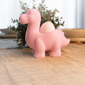 Dinozor Yumurtalık – 3D Baskı Sevimli Eggosaurus Yumurta Tutucu-Pembe