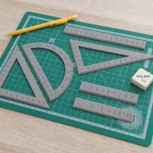 Geometri Cetvel Seti – 3D Baskı İletki, Gönye ve Ölçüm Araçları - Gri