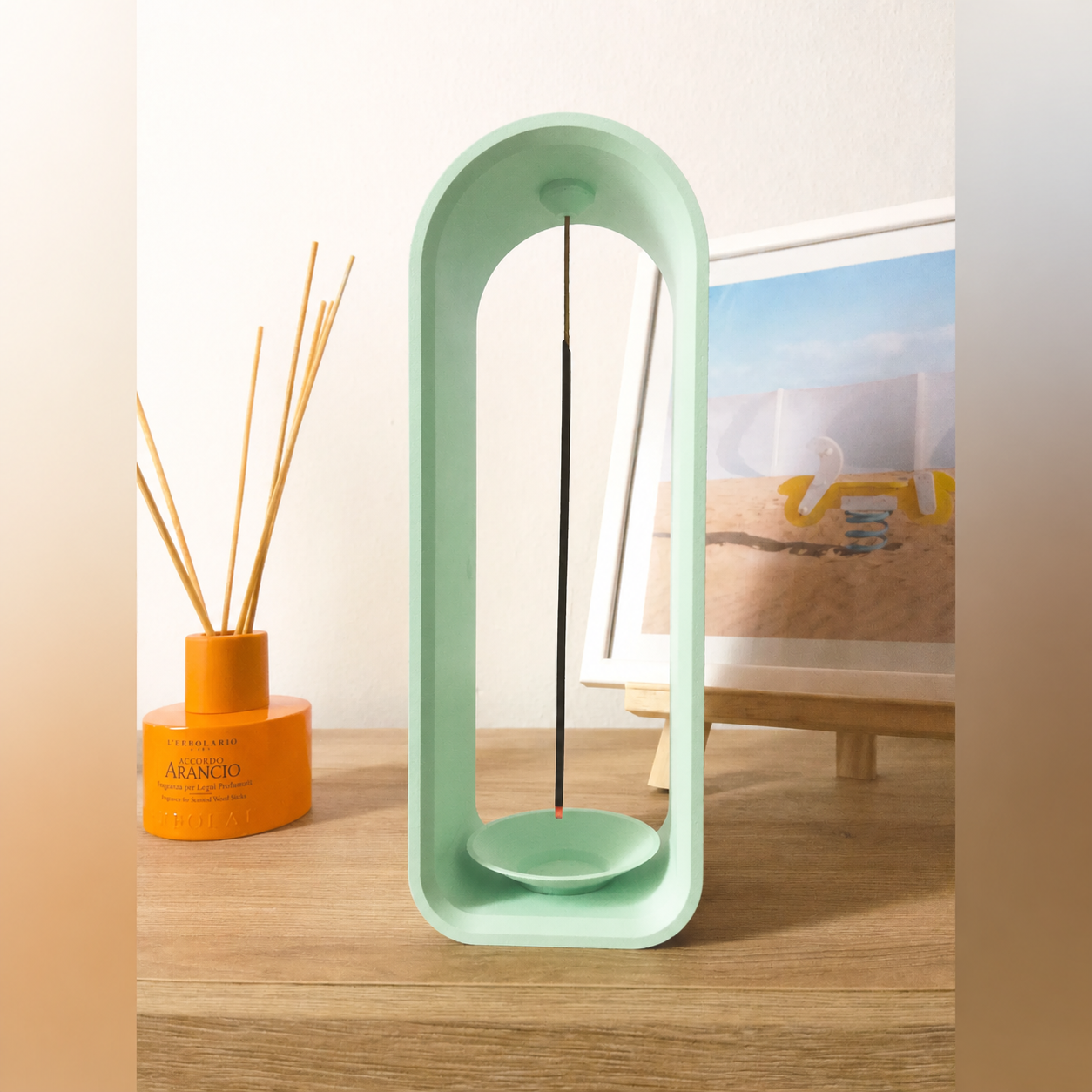 The Shrine Tütsülük – 3D Baskı Modern Kemer Formlu Tütsü Tutucu-Mint - Görsel 3