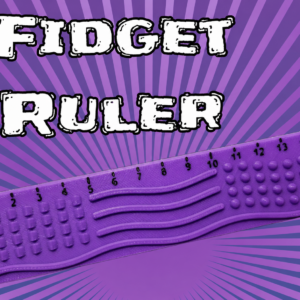 Dokunsal Fidget Cetveli – 3D Baskı Kabartmalı Stres ve Odaklanma Oyuncağı - Mor