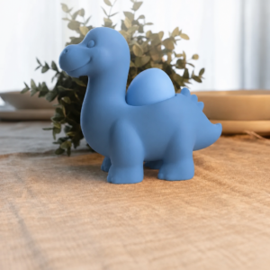 Dinozor Yumurtalık – 3D Baskı Sevimli Eggosaurus Yumurta Tutucu-Mavi