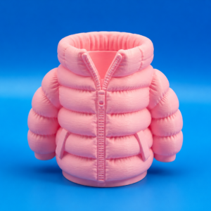 Şişme Mont Kalemlik – 3D Baskı Masaüstü Organizer-Pembe
