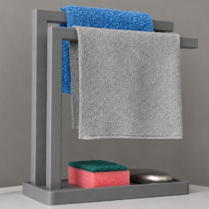Havluluk ve Sabunluk Organizer – Lavabo Üstü Çok Amaçlı Düzenleyici-Gri