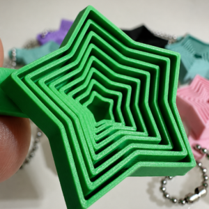 Yıldız Fidget Anahtarlık – Hareketli Stres Oyuncağı ve Çanta Aksesuarı-Yeşil