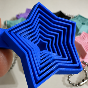 Yıldız Fidget Anahtarlık – Hareketli Stres Oyuncağı ve Çanta Aksesuarı-Mavi