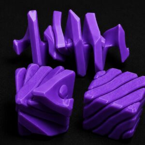 Fidget Puzzle Küp – Hareketli Dönüşebilen Stres Giderici Zeka Oyuncağı, Masaüstü Fidget Küp-Mor