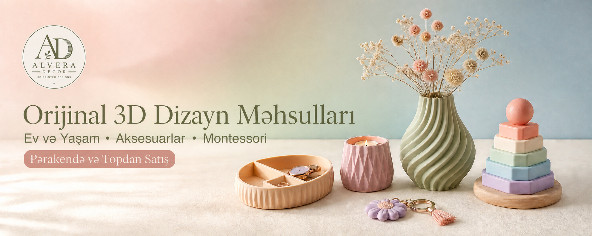 Alvera Decor orijinal 3D dizayn məhsulları