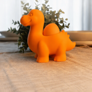 Dinozor Yumurtalık – 3D Baskı Sevimli Eggosaurus Yumurta Tutucu-Turuncu