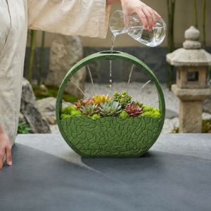 Self-Watering Planter – 3D Baskı Kendi Kendini Sulayan Saksı-Yeşil
