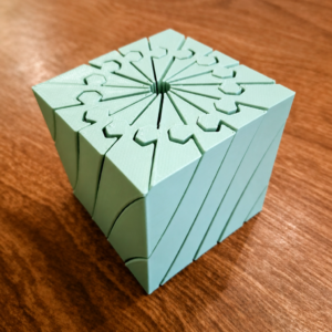 Twisting Küp – 3D Baskı Mekanik Dönen Bulmaca Küpü-Mint