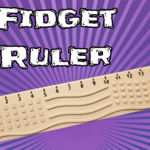 Dokunsal Fidget Cetveli – 3D Baskı Kabartmalı Stres ve Odaklanma Oyuncağı - Bej