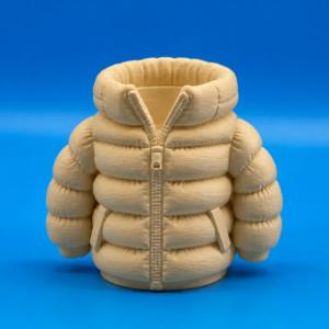 Şişme Mont Kalemlik – 3D Baskı Masaüstü Organizer-Bej