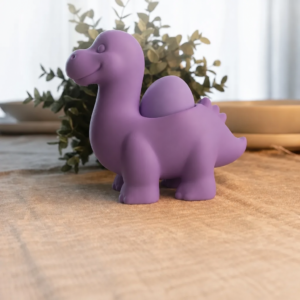 Dinozor Yumurtalık – 3D Baskı Sevimli Eggosaurus Yumurta Tutucu-Mor