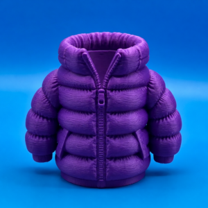 Şişme Mont Kalemlik – 3D Baskı Masaüstü Organizer-Mor