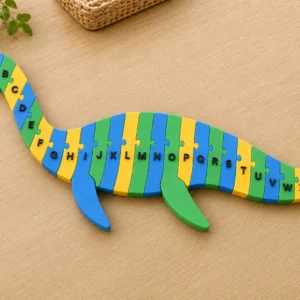 Dinozor Şeklinde Alfabe Puzzle – 3D Baskı A-Z Harf Eşleştirme Oyuncağı