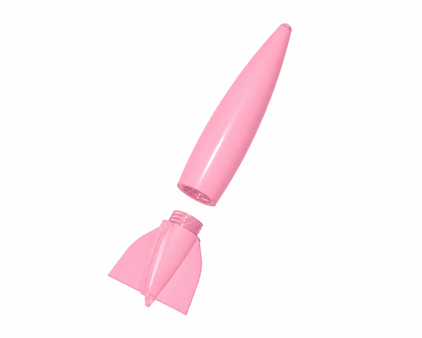 Su Roketi Torpido Oyuncağı – 3D Baskı Havuz Dalış Oyuncağı-Pembe - Görsel 2