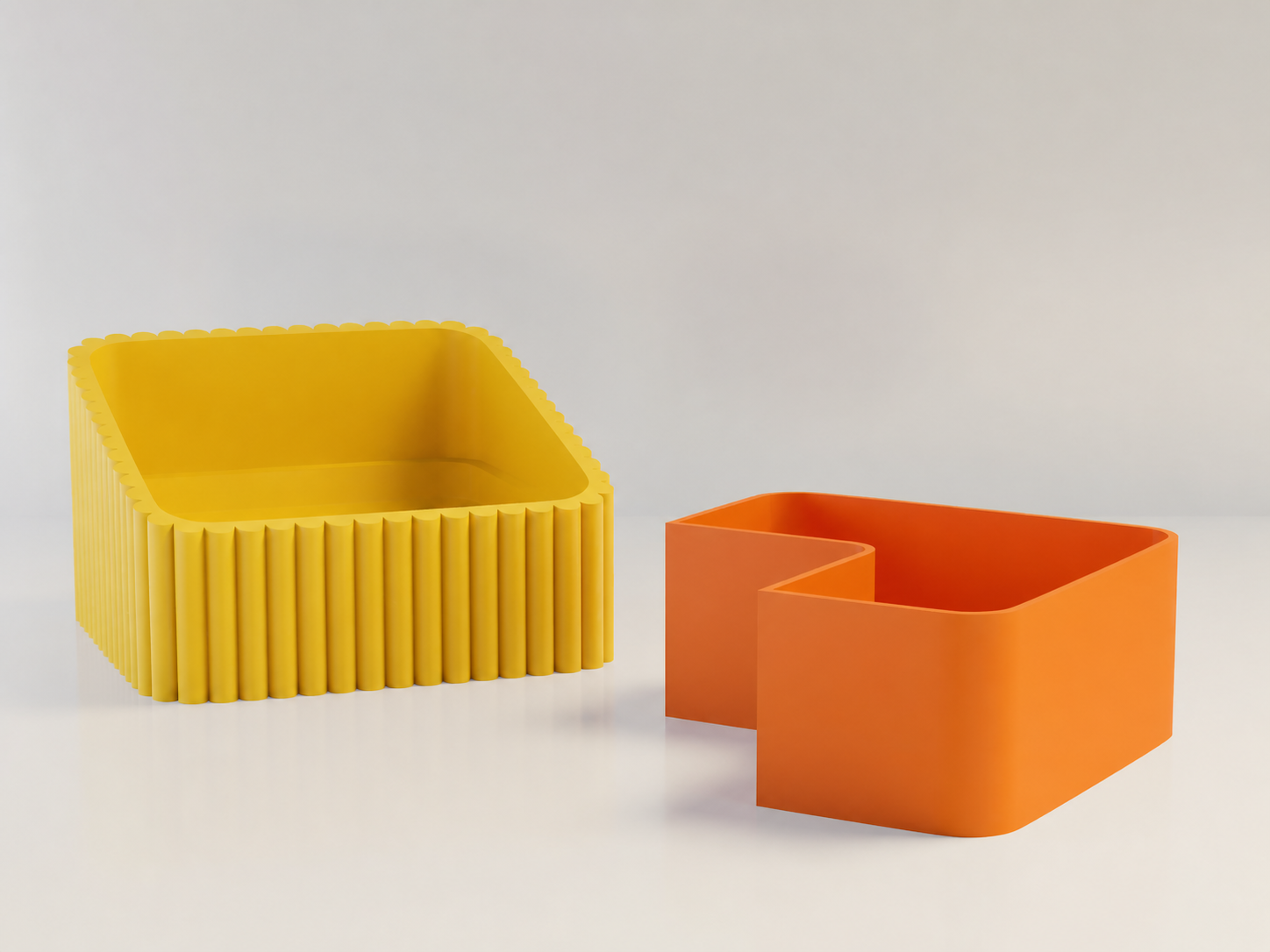 Fıstık Kasesi – 3D Baskı Çift Hazneli Kabuk Ayırıcı Sunum Kasesi - Sarı Turuncu - Görsel 2