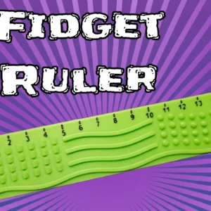 Dokunsal Fidget Cetveli – 3D Baskı Kabartmalı Stres ve Odaklanma Oyuncağı - Yeşil