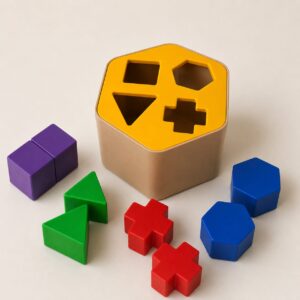 Montessori Şekil Eşleştirme Kutusu – Eğitici Geometrik Zekâ Oyuncağı