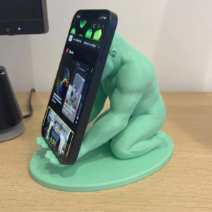 Goril Telefon Tutucu – 3D Baskı Kaslı Goril Masaüstü Telefon Standı-Mint