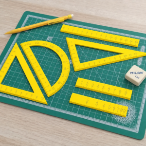 Geometri Cetvel Seti – 3D Baskı İletki, Gönye ve Ölçüm Araçları - Sarı