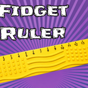 Dokunsal Fidget Cetveli – 3D Baskı Kabartmalı Stres ve Odaklanma Oyuncağı - Sarı