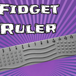 Dokunsal Fidget Cetveli – 3D Baskı Kabartmalı Stres ve Odaklanma Oyuncağı - Gri