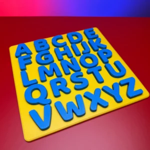 A-Z Büyük Harf Alfabe Puzzle – 3D Baskı 26 Parçalı Eğitim Seti