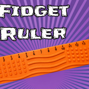 Dokunsal Fidget Cetveli – 3D Baskı Kabartmalı Stres ve Odaklanma Oyuncağı - Turuncu
