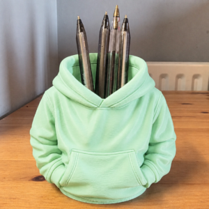 Kapüşonlu Sweatshirt Kalemlik – 3D Baskı Masaüstü Organizer-Mint