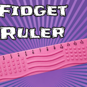 Dokunsal Fidget Cetveli – 3D Baskı Kabartmalı Stres ve Odaklanma Oyuncağı - Pembe