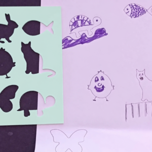 Hayvan Figürleri Çizim Şablonu – 3D Baskı Çoklu Desen Kalıbı - Mint