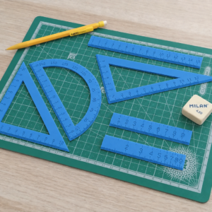 Geometri Cetvel Seti – 3D Baskı İletki, Gönye ve Ölçüm Araçları - Mavi