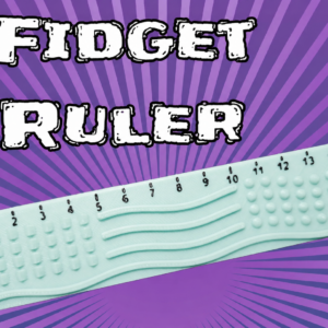 Dokunsal Fidget Cetveli – 3D Baskı Kabartmalı Stres ve Odaklanma Oyuncağı - Mint