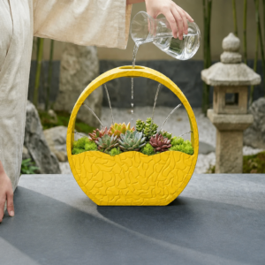 Self-Watering Planter – 3D Baskı Kendi Kendini Sulayan Saksı-Sarı