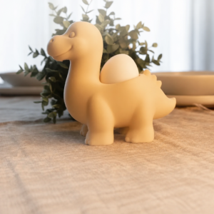 Dinozor Yumurtalık – 3D Baskı Sevimli Eggosaurus Yumurta Tutucu-Bej