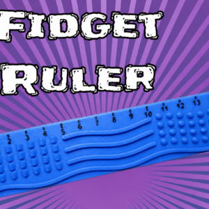Dokunsal Fidget Cetveli – 3D Baskı Kabartmalı Stres ve Odaklanma Oyuncağı - Mavi