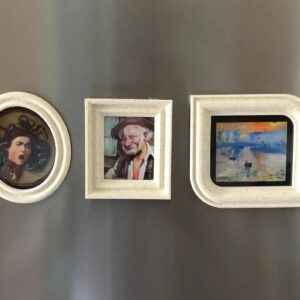 3'lü Mini Tablo Çerçeve Buzdolabı Magneti Güçlü Mıknatıslı Fotoğraflık Dekoratif Set – 3D Baskı